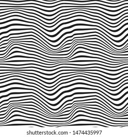 Black White Pattern Wavy Zebra Lines Stock Vector (Royalty Free ...