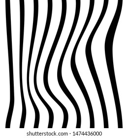 Black and white pattern wavy zebra lines