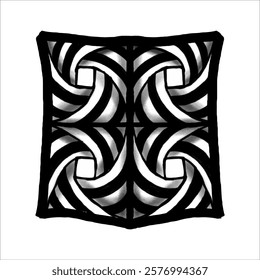 Black and white Pattern Woven Illustration