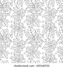 black and white pattern in a zentangle style, Hand-drawn design illustration