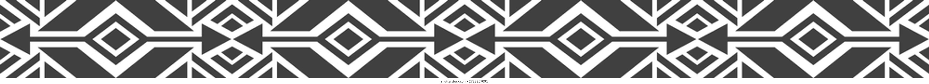 A black and white patterned design with diamond shapes