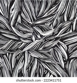 Black and White Patterns Background Illustration Vector Cartoon Drawing