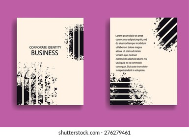 Black and White Patterns in Grungy Style .  Vector