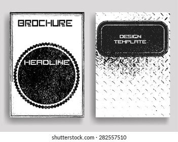  Black and White Patterns in Grungy Style .