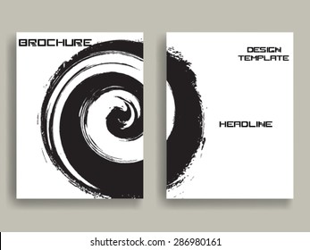 Black and White Patterns in Grungy Style .