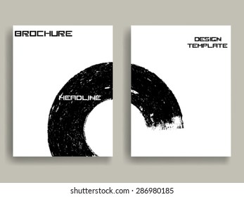 Black and White Patterns in Grungy Style .