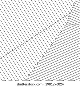 black and white patterns from lines. striped background. 
