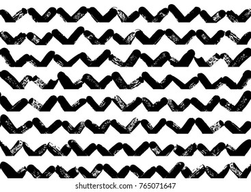 Black and white patterns, vector painted shapes, abstract geometric seamless patterns, repeating brush strokes