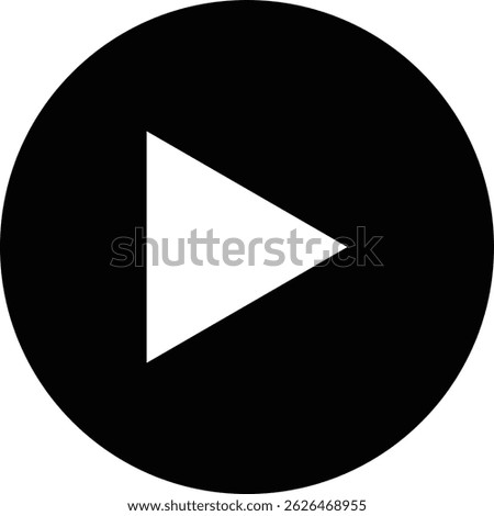 Black and white payer shape icon design.