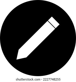 Black and white pen button, edit button