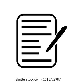 black white pen with a notebook on a white background