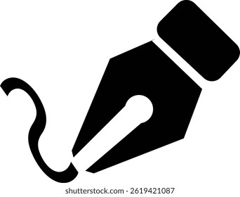 Diseño de Vector de herramienta de pluma en blanco y negro 