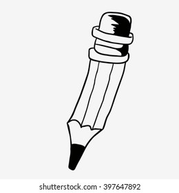 black and white pencil cartoon