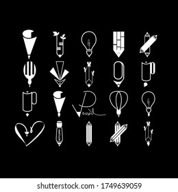 Black and White Pencil Drawing Art Vector Bundles