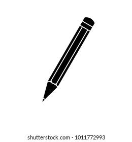 black and white pencil on a white background