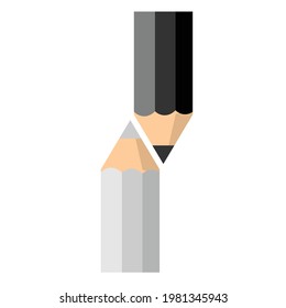 schwarz-weißer Bleistift, Vektordesign