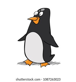 Black and white penguin