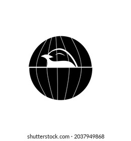 Black White Penguin Symbol On White Background Vector Ilustration