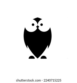 black and white penguin vector illustration