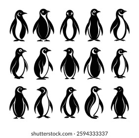 Black and White Penguins for Wildlife Design