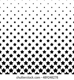Black white pentagram star pattern background - vector illustration