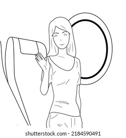 Black and white people travel by plane. Seats and porthole, joy and relaxation. Vector illustration.