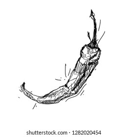 Black and white pepper illustration.