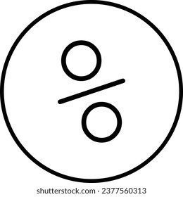 Black White Percent Icon Vector EPS 10