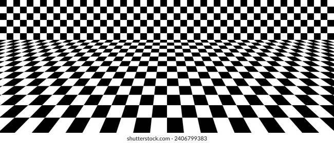 black white Perspective Checkerboard Texture