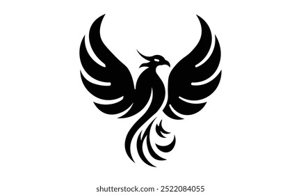 black and white pheonix logo