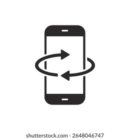 A black and white phone with a white screen
