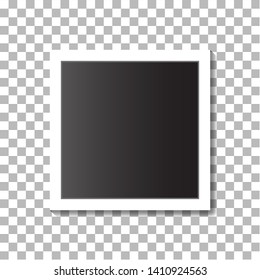 Black and white photo frame on trendy background. Realistic vector photo frame in vintage style. Photo frame mockup. vector eps10