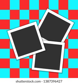 	
Black and white photo frames isolated. Vintage style