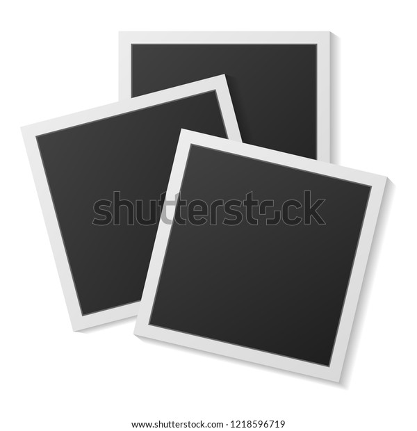 Black White Photo Frames Isolated On Stock Vector (Royalty Free) 1218596719