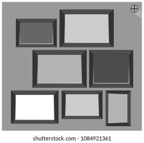 Black and white Photo Frames vector