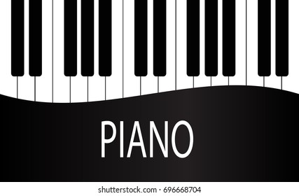 Black and White Piano Keys Background Design. Stock Vector Illustration, eps 10