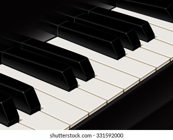 Black and white piano keys. A portion of the image.