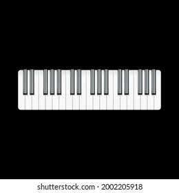 Black and White Piano Keys. Vector illustratoon