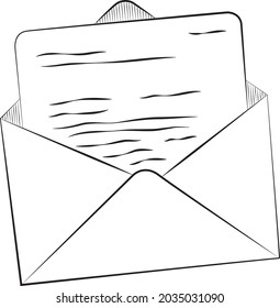 Black and white picture of the envelope
