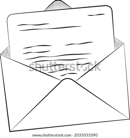 Black and white picture of the envelope