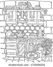 Download Kitchen Coloring Pages Images Stock Photos Vectors Shutterstock