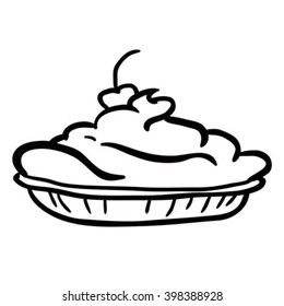 Cartoon für Schwarz-Weiß-Kuchen