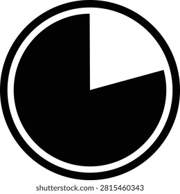 Black and white pie chart representing thirty percent segment