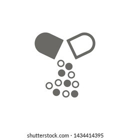 black and white pill icon. Element of blood donation icon. Premium quality graphic design icon. Signs and symbols collection icon for websites, web design, mobile app