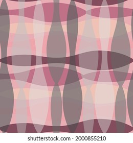 Patrón vectorial vintage de ondas rosadas blancas negras