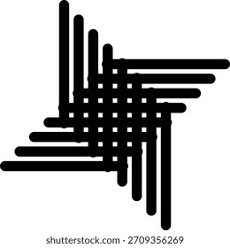 Panel de logotipo de tuberías en blanco y negro.