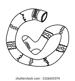 Black and White Pippi Longstocking vector icon. Isolated logo
