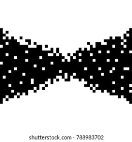 Black and white pixel art.  Abstract vector banner. Modern technology design.
