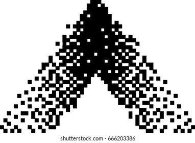 Black and white pixel background.  Abstract vector Illustration. Modern technology design.