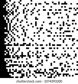 Black and white pixel background. Vector illustration for your graphic design.